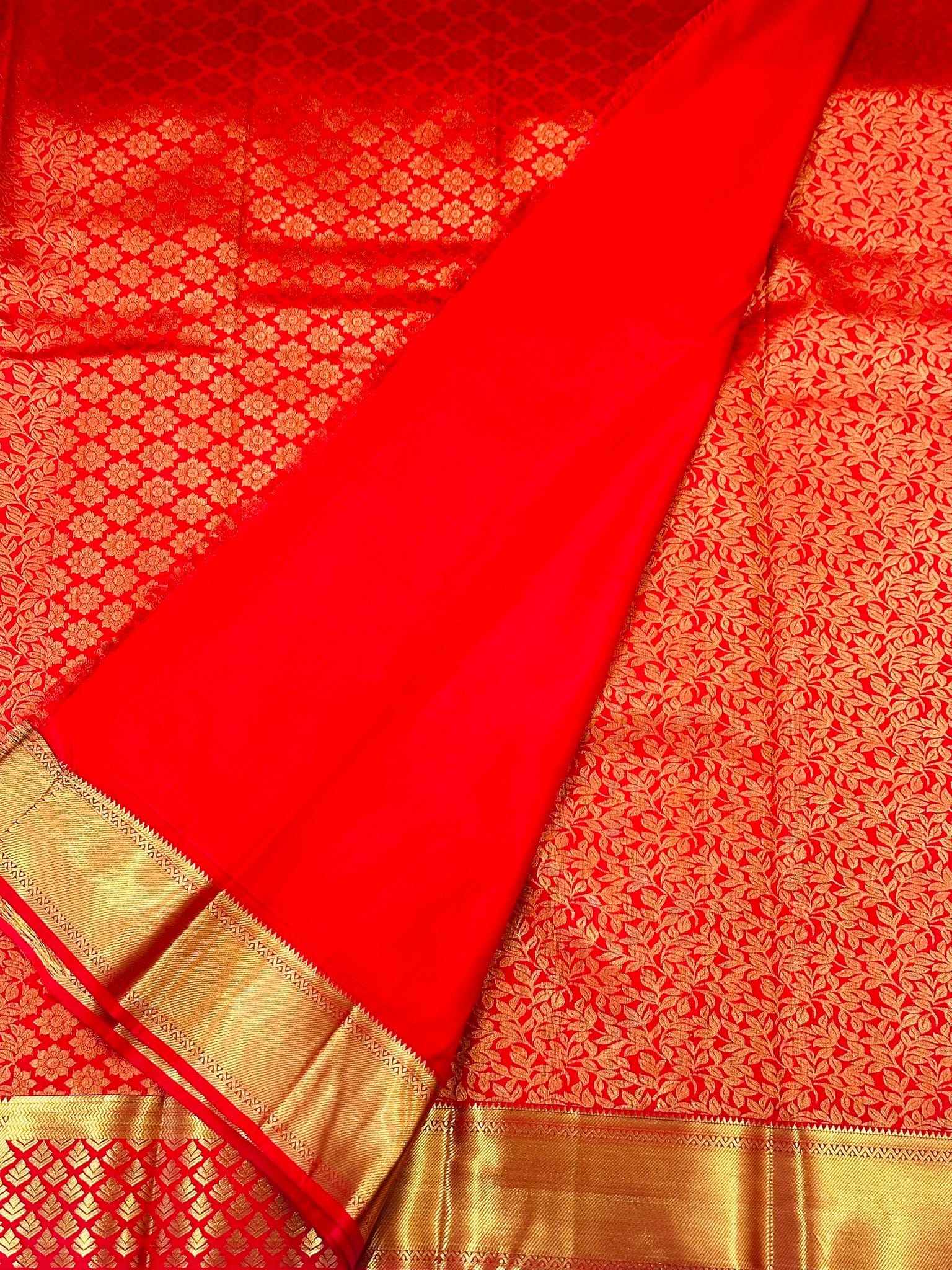 Bridal Kanchipuram Soft Silk Saree Red Kodi Pattern Wedding Saree South Indian Bride Traditional Party Wear Kanchi Silk Saree - Image 2