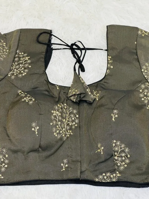 Embroidered readymade Blouse | Size 36, Black & Gold Party Wear