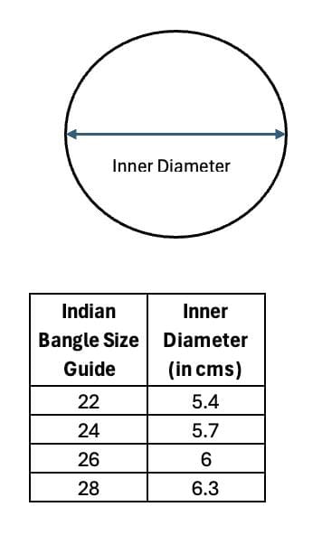 Traditional Kada Bangles with Red & White Stones | Size 28 - Image 2