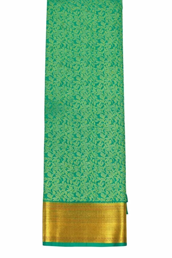 Bridal Kanchipuram Soft Silk Saree Peacock Green Kodi Design Wedding Pattu Saree Traditional South Indian Bridal Silk Saree - Image 2