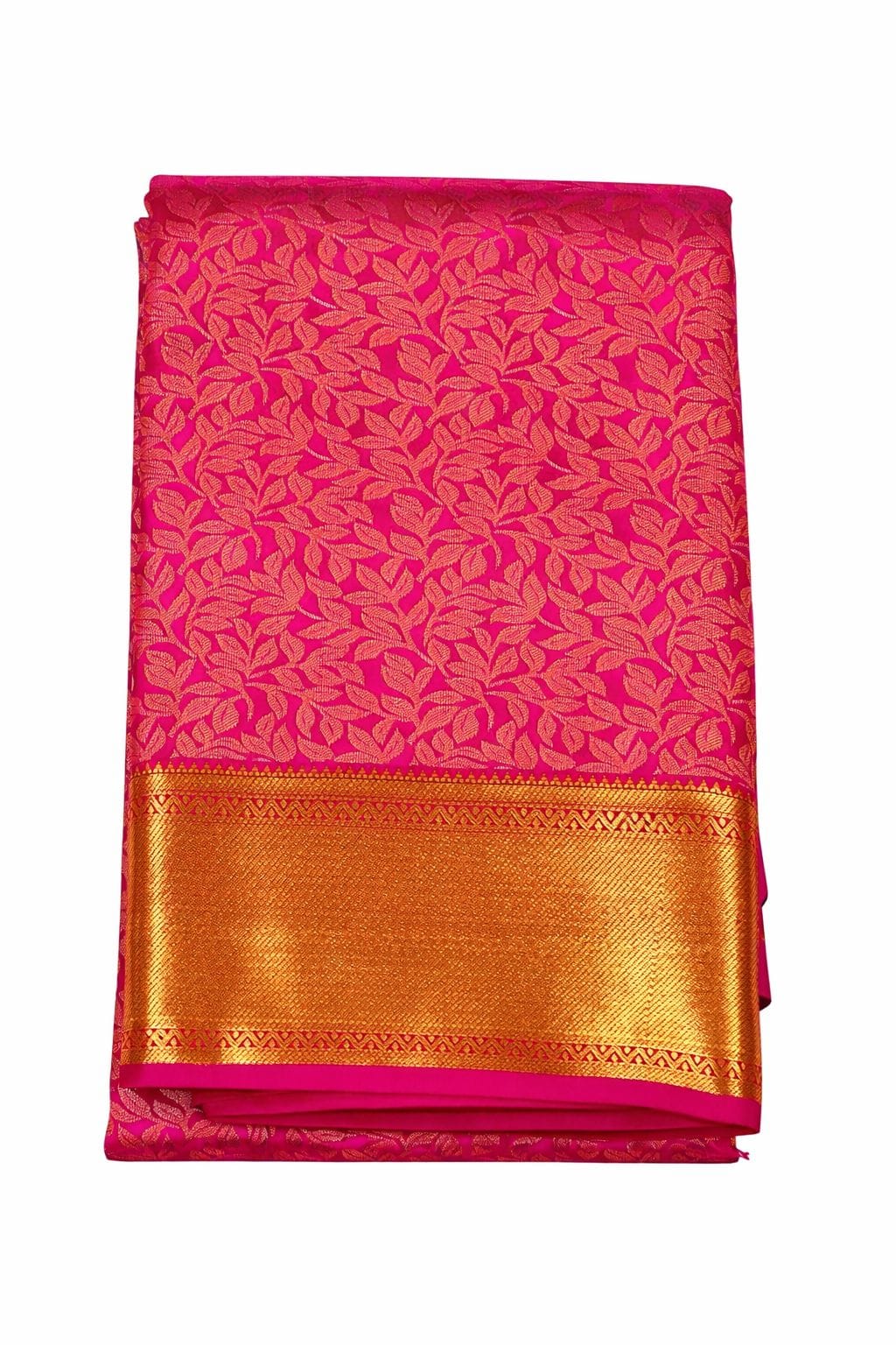 Rani Pink Bridal Kanchipuram Soft Silk Saree, Gold Zari Kodi Weave, South Indian Wedding Saree, Traditional Temple Saree, Festive Party Wear - Image 2