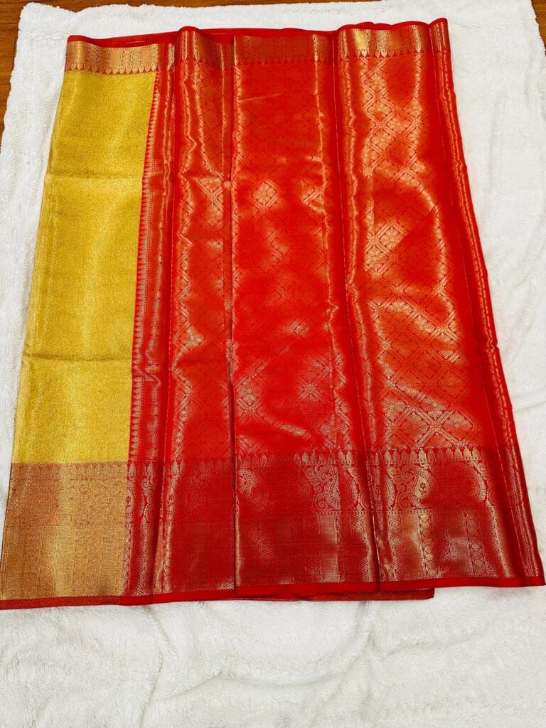 Tissue Silk Bridal Saree: Wedding Wear with Zari
