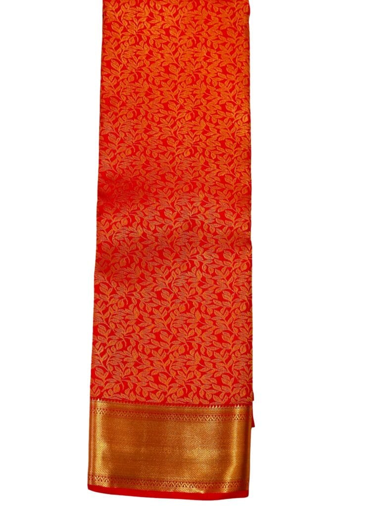 Bridal Kanchipuram Soft Silk Saree Red Kodi Pattern Wedding Saree South Indian Bride Traditional Party Wear Kanchi Silk Saree
