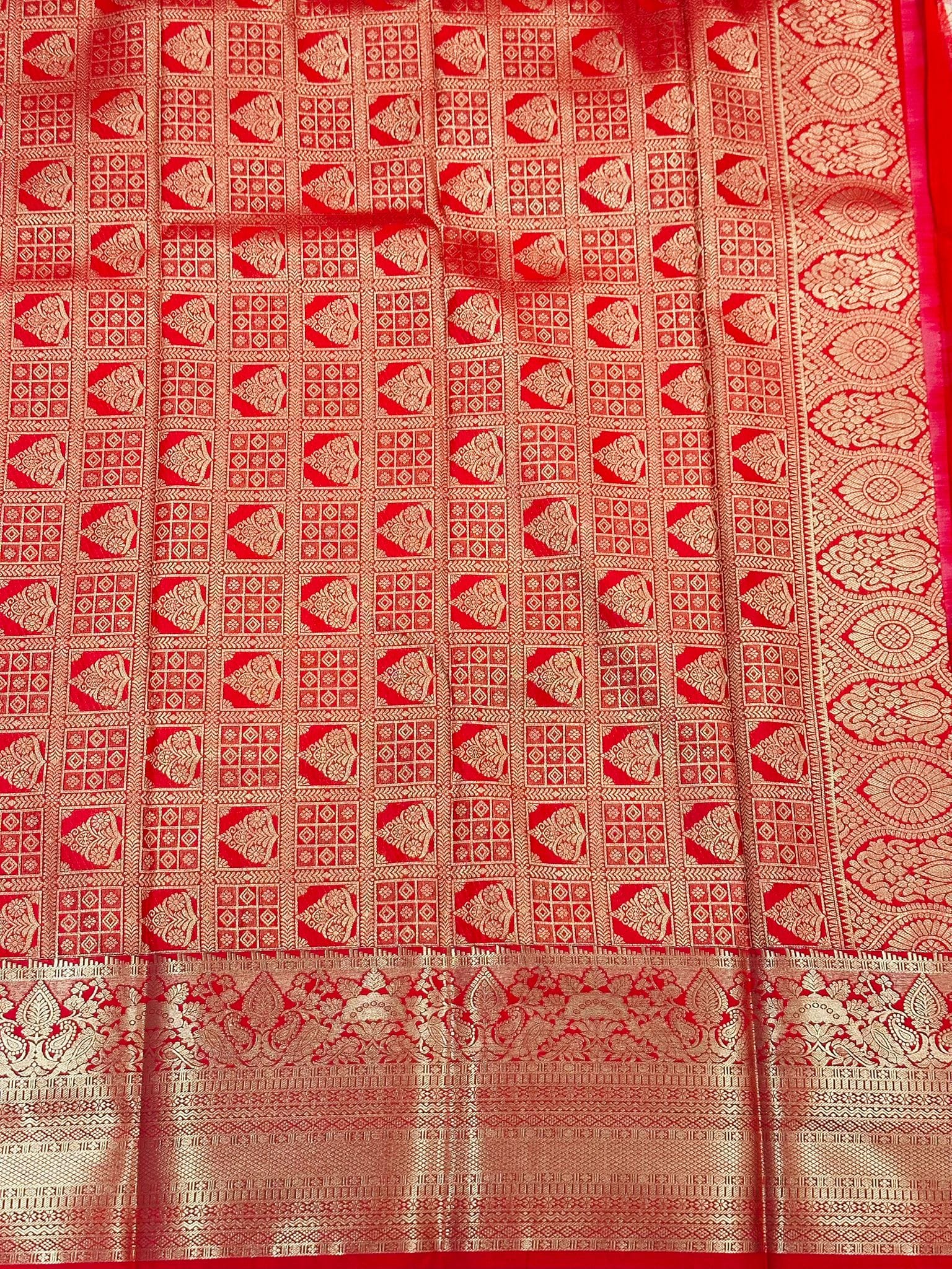 Bridal Kanchipuram Soft Silk Saree Pink Orange Gold Zari Wedding Saree Traditional South Indian Bridal Saree Festive Party Wear - Image 3