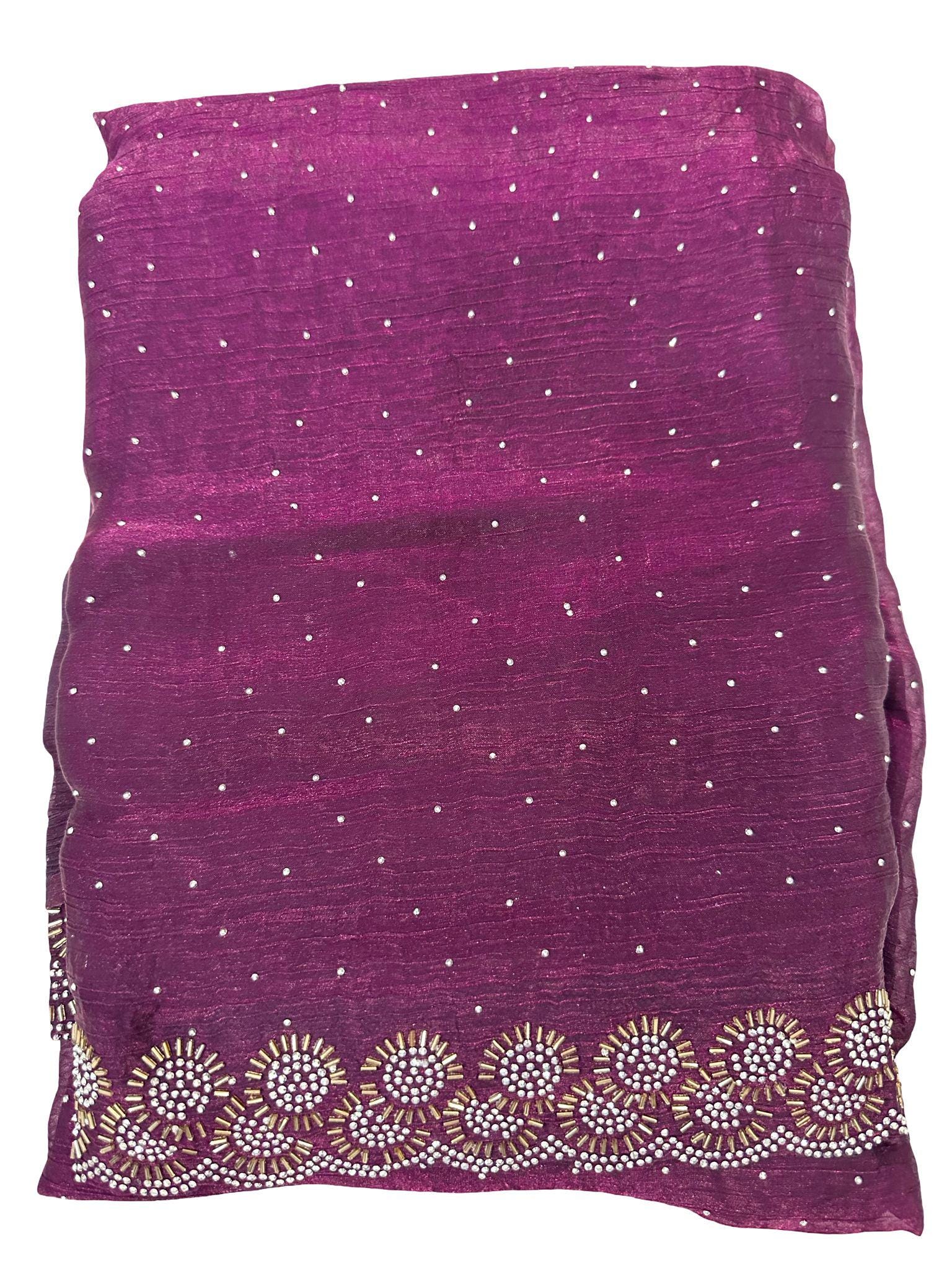 Shimmer Space Silk Saree with Heavy Border • Party Wear - Image 2