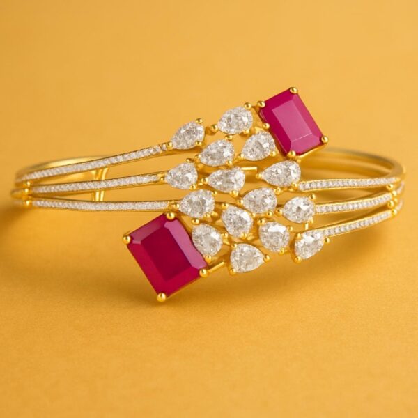 CZ Diamond Bangle Bracelet: Adjustable, Shimmering Crystal Gift