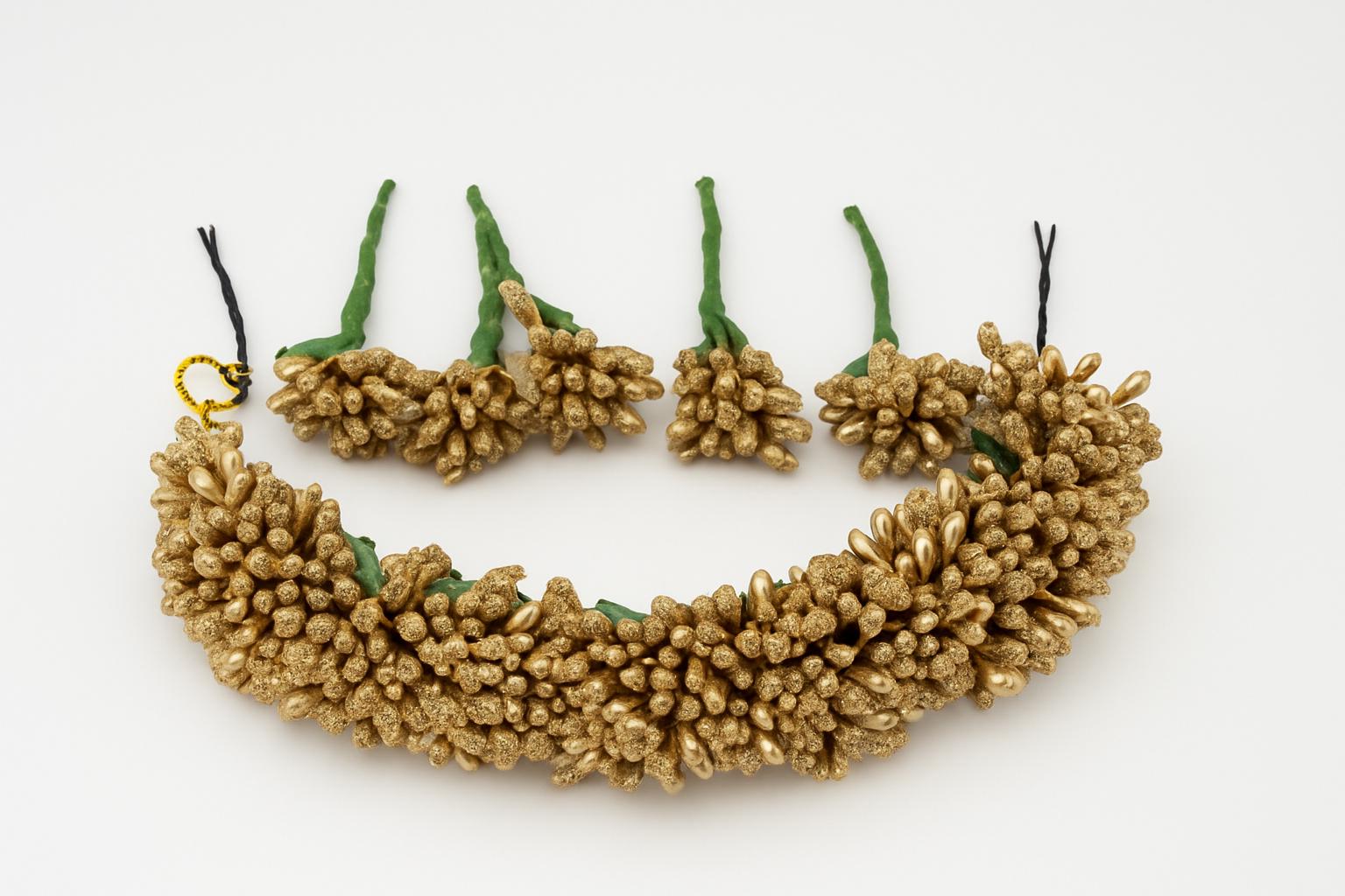 Bridal Floral Hair Bun with Beads: Indian Wedding Accessory - Image 7