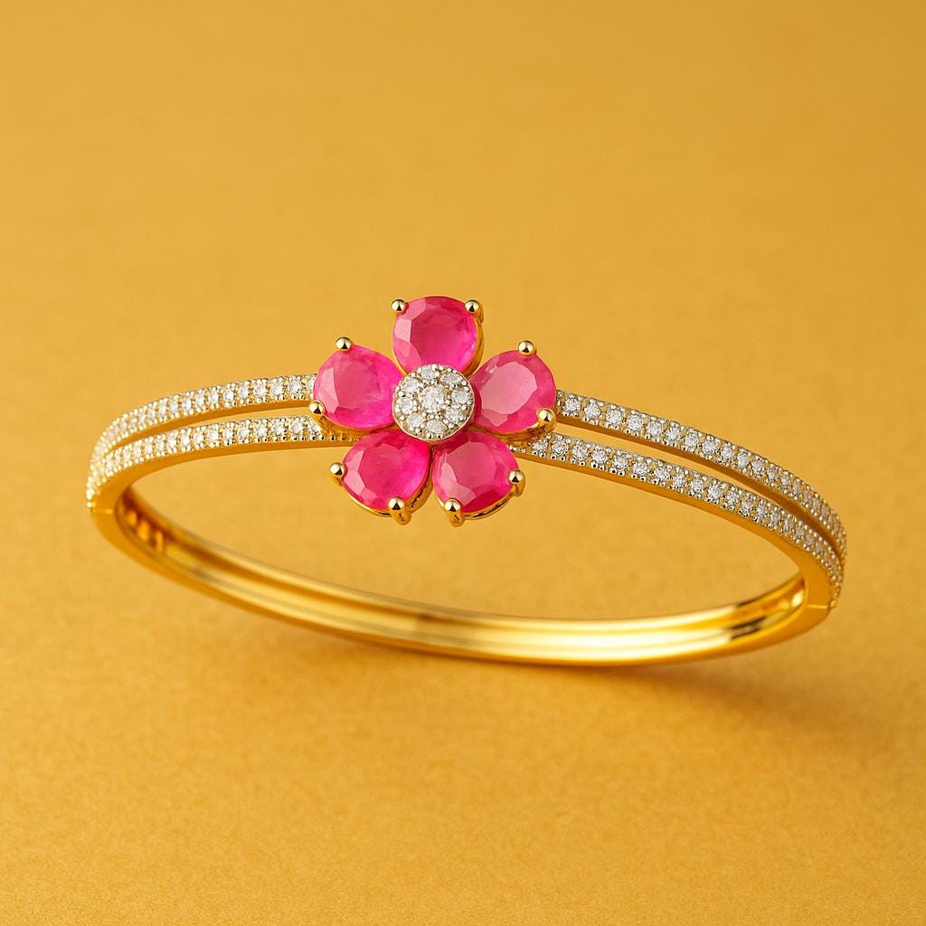 CZ Diamond Bangle Bracelet: Adjustable, Shimmering Crystal Gift - Image 5