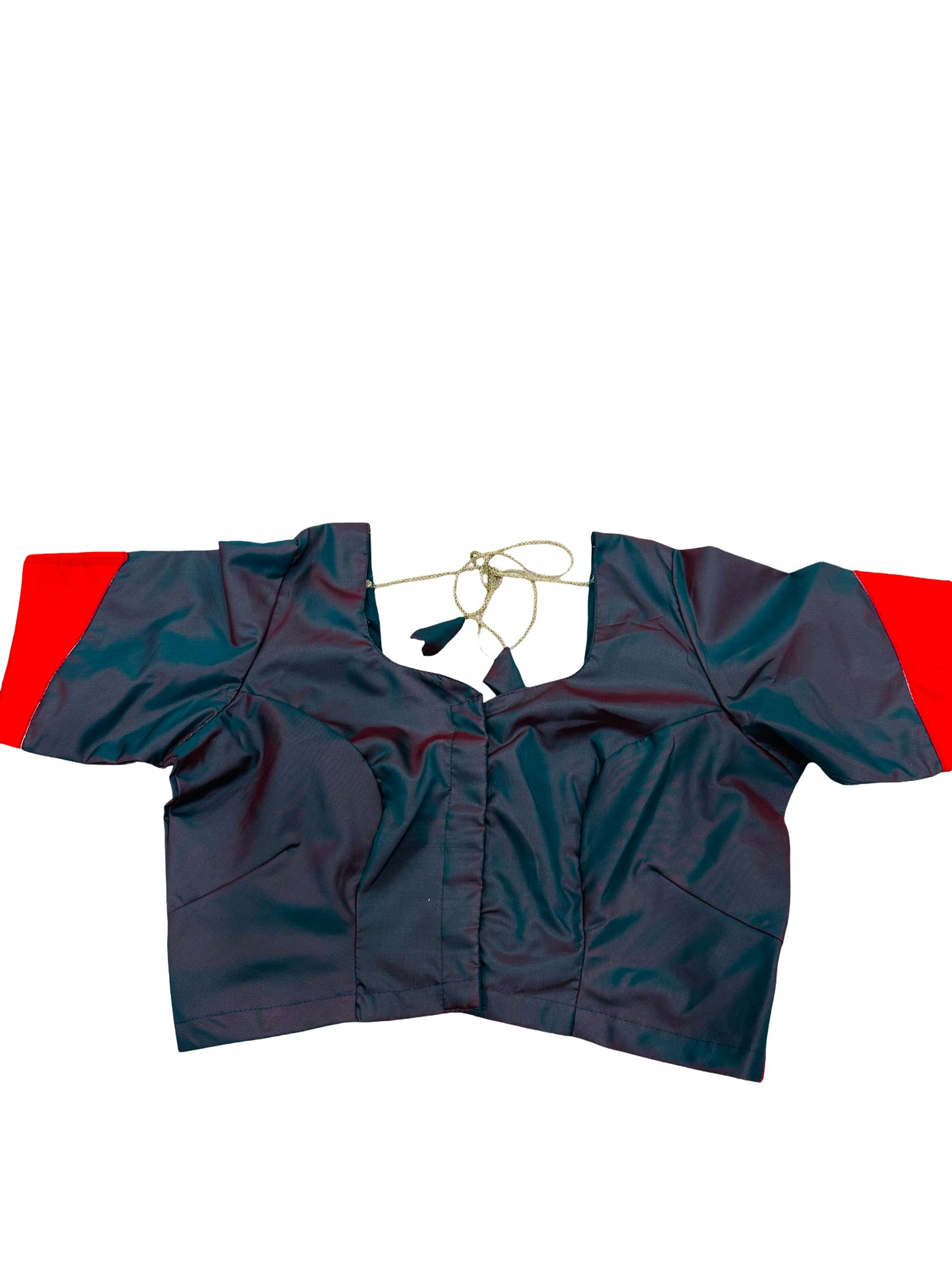 Red Kanchipuram Soft Silk Saree, Teal Brocade Pallu, Traditional Butta Design, Bridal Saree, South Indian Wedding Saree - Image 3