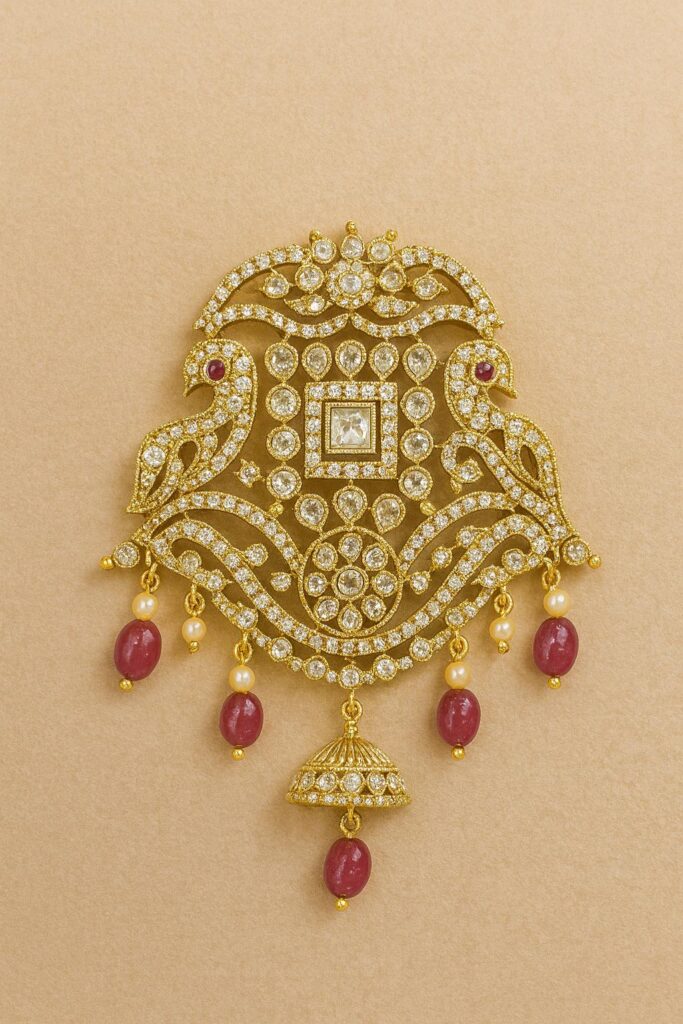 Traditional Beaded Mala Necklace with Pendant, Ethnic Jewelry