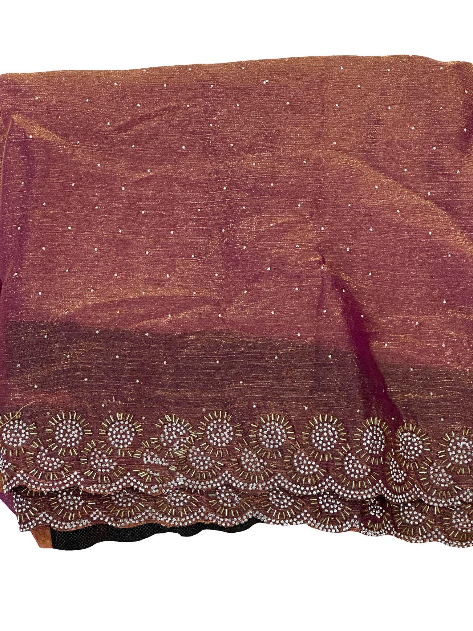 Shimmer Space Silk Saree with Heavy Border • Party Wear - Image 6