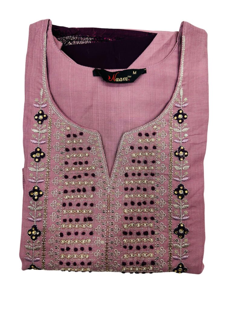 Embroidered Kurta Shalwar Dupatta Set | Onion Pink & Purple Party Wear