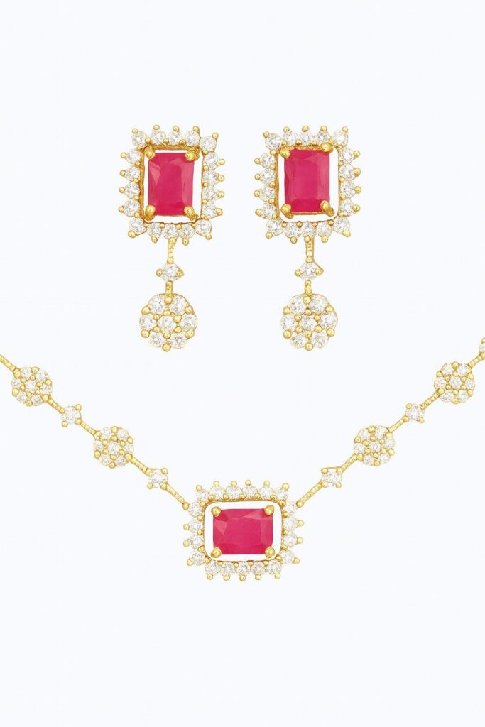 Necklace sets with interchangeable stone