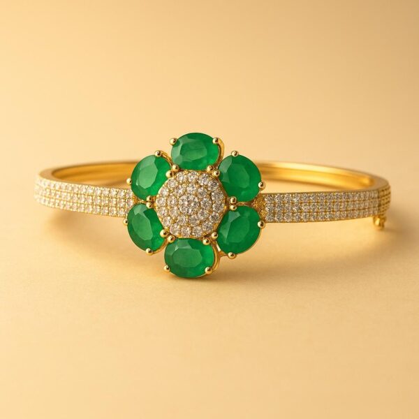 CZ Diamond Bangle Bracelet: Adjustable, Shimmering Crystal Gift - Image 3