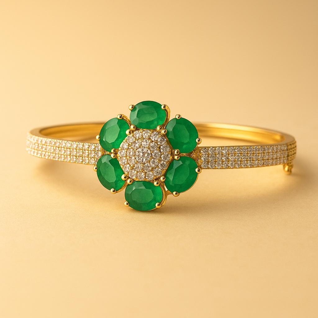 CZ Diamond Bangle Bracelet: Adjustable, Shimmering Crystal Gift - Image 3