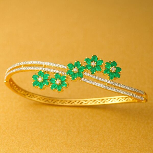 CZ Diamond Bangle Bracelet: Adjustable, Shimmering Crystal Gift - Image 6