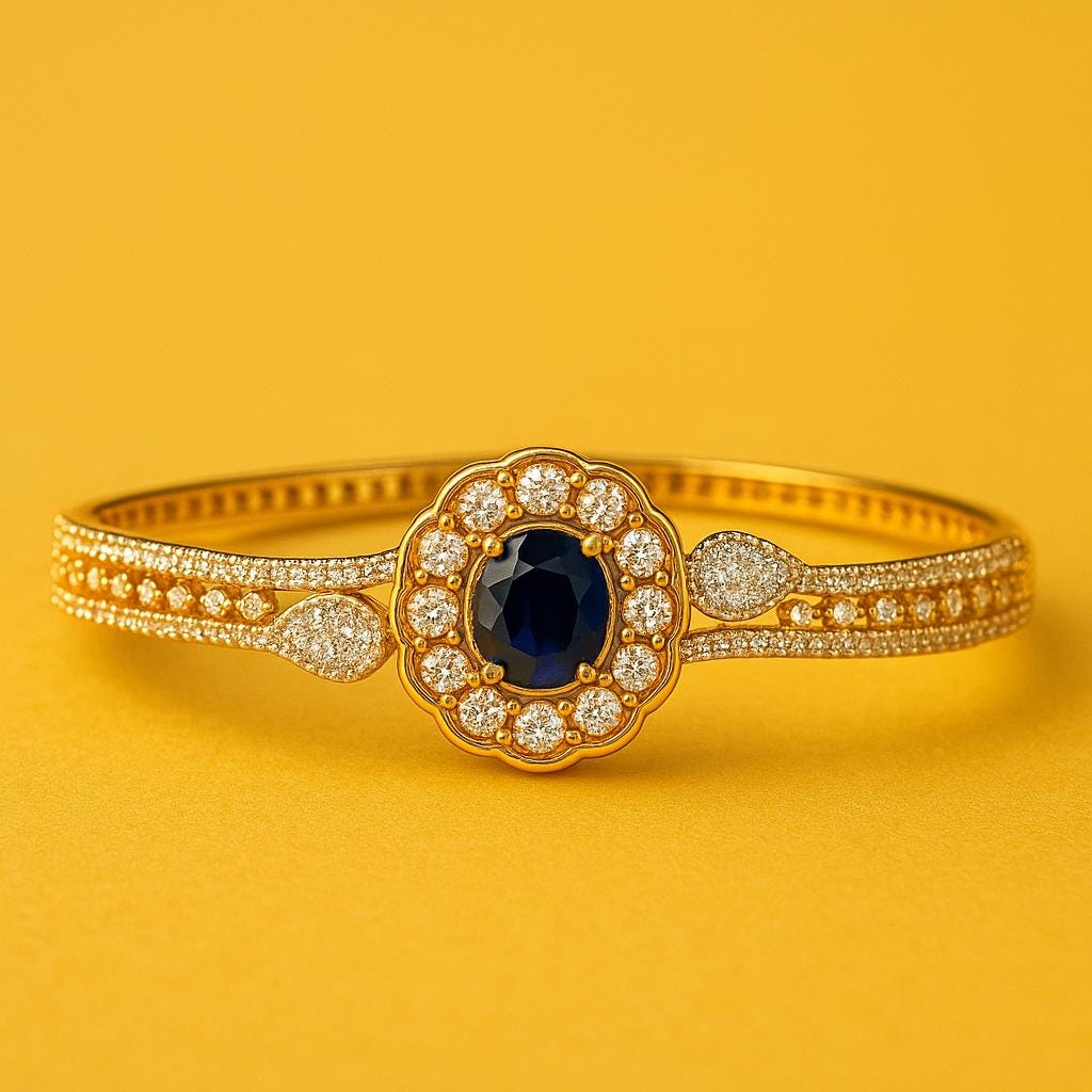 CZ Diamond Bangle Bracelet: Adjustable, Shimmering Crystal Gift - Image 4