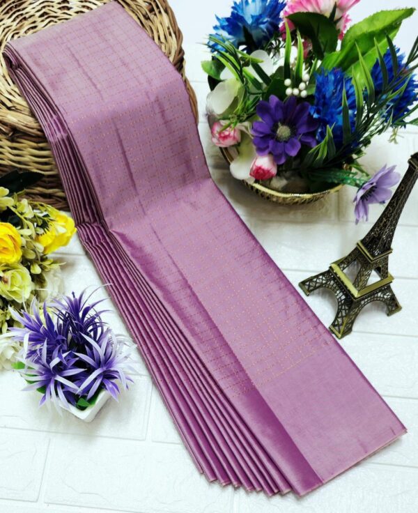 Soft Silk Saree with Zari Checks | Party Wear Saree - Image 2