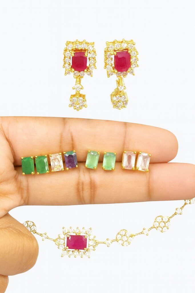 Necklace sets with interchangeable stone