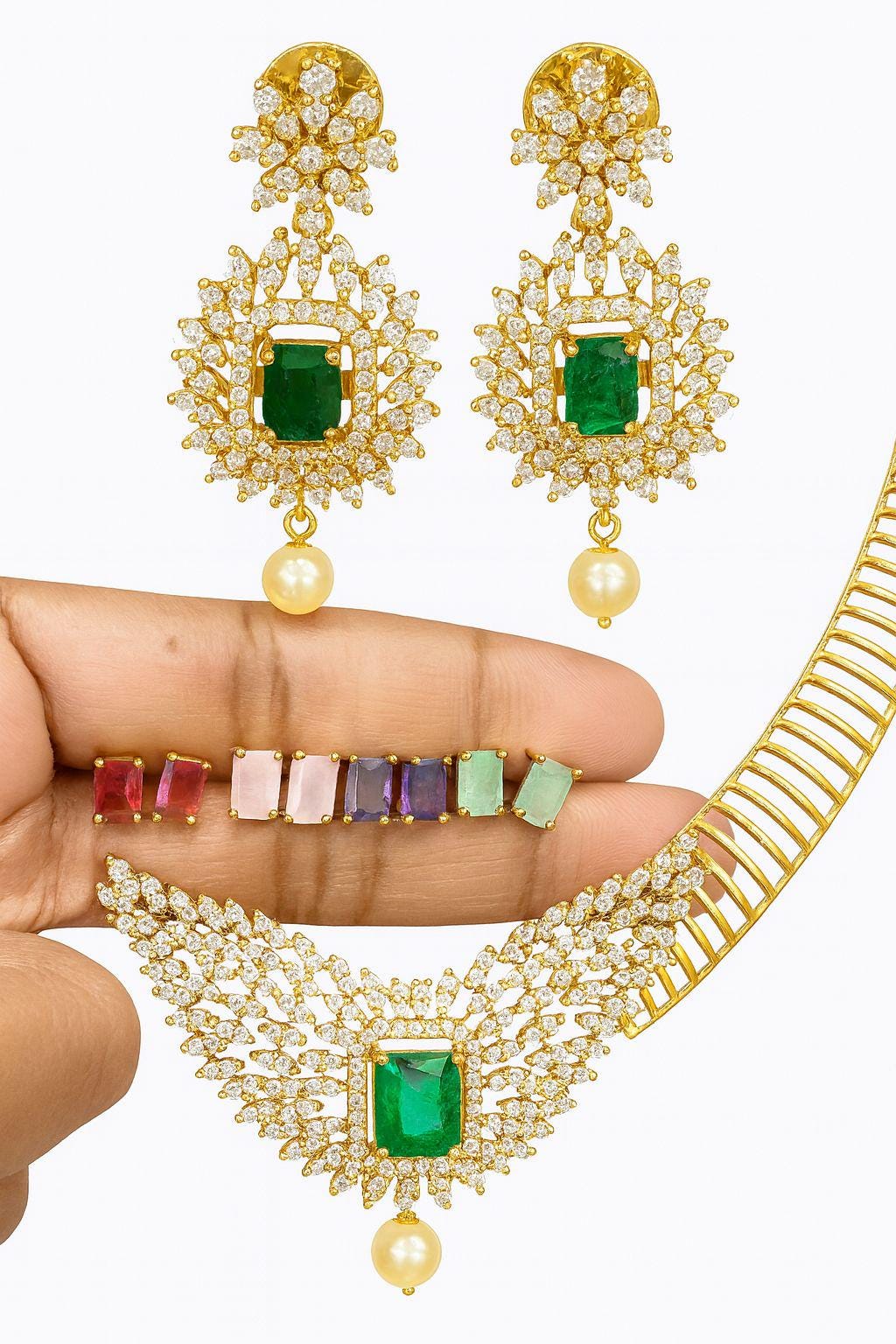 Necklace sets with interchangeable stone - Image 3