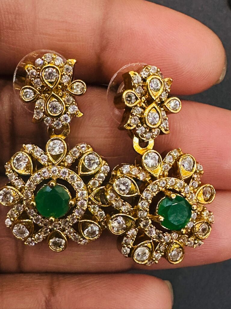 Ruby Emerald Necklace Set, Indian Bridal Jewelry, Gold Plated Choker Set, Wedding Necklace Earrings, Traditional Jewelry
