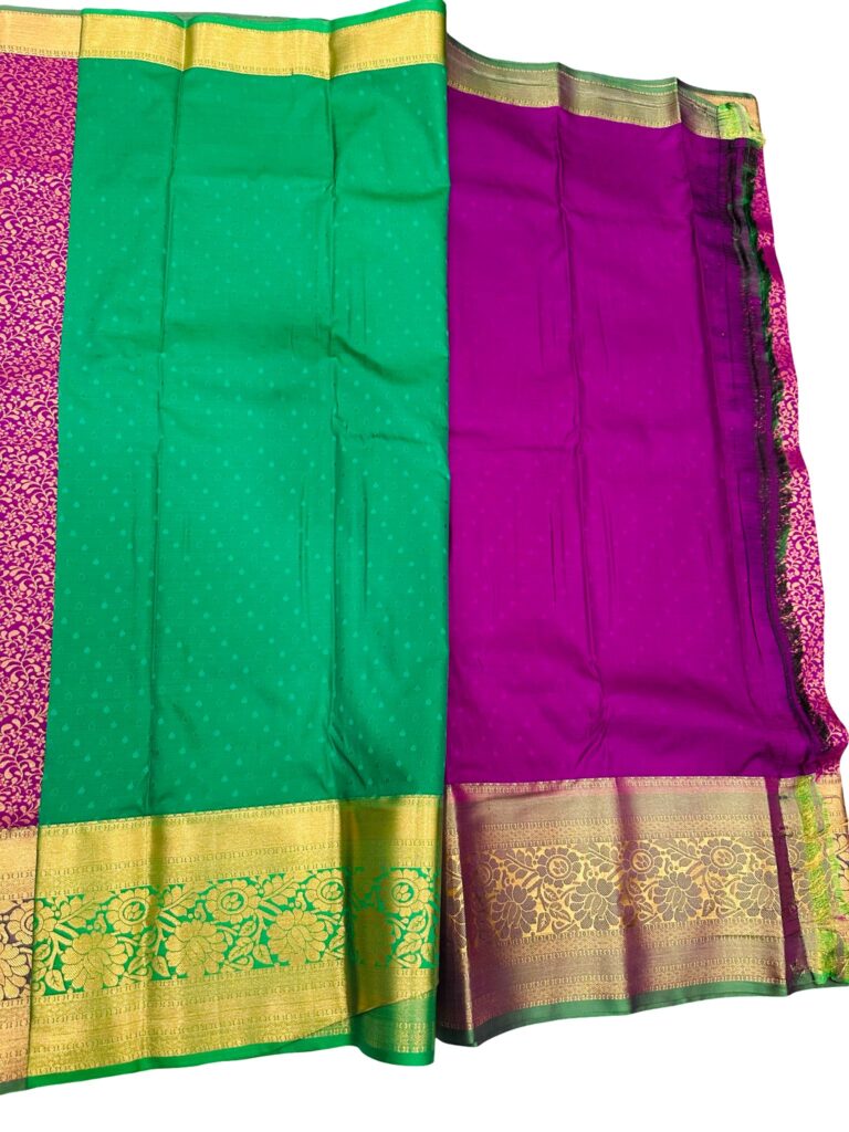 Pure Kanchipuram Silk Saree Deep Wine Green Bridal Saree Traditional South Indian Wedding Saree Zari Woven Pattu