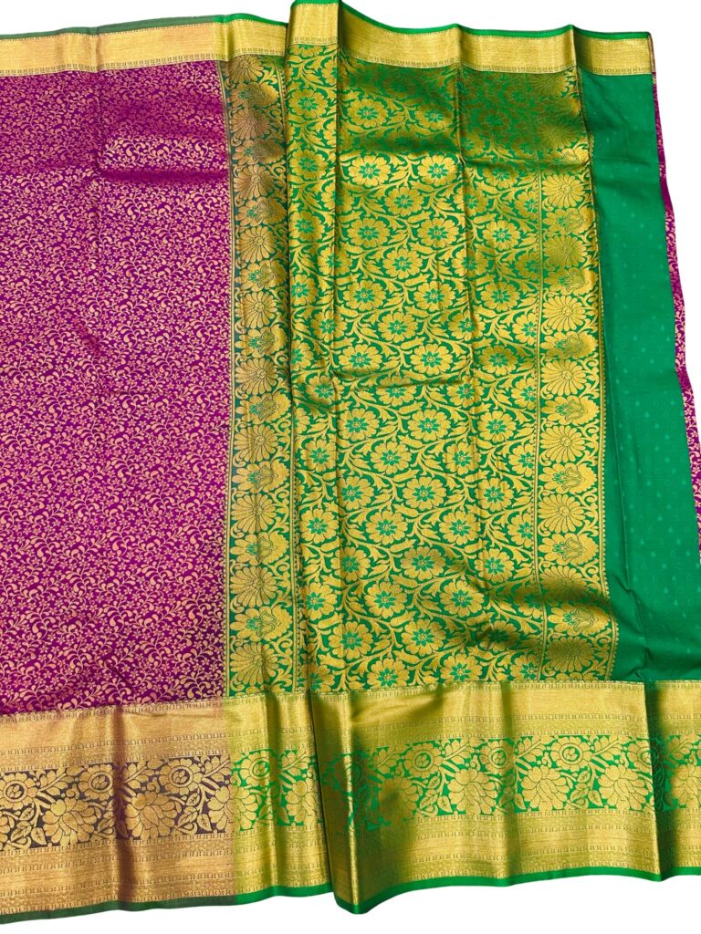 Pure Kanchipuram Silk Saree Deep Wine Green Bridal Saree Traditional South Indian Wedding Saree Zari Woven Pattu