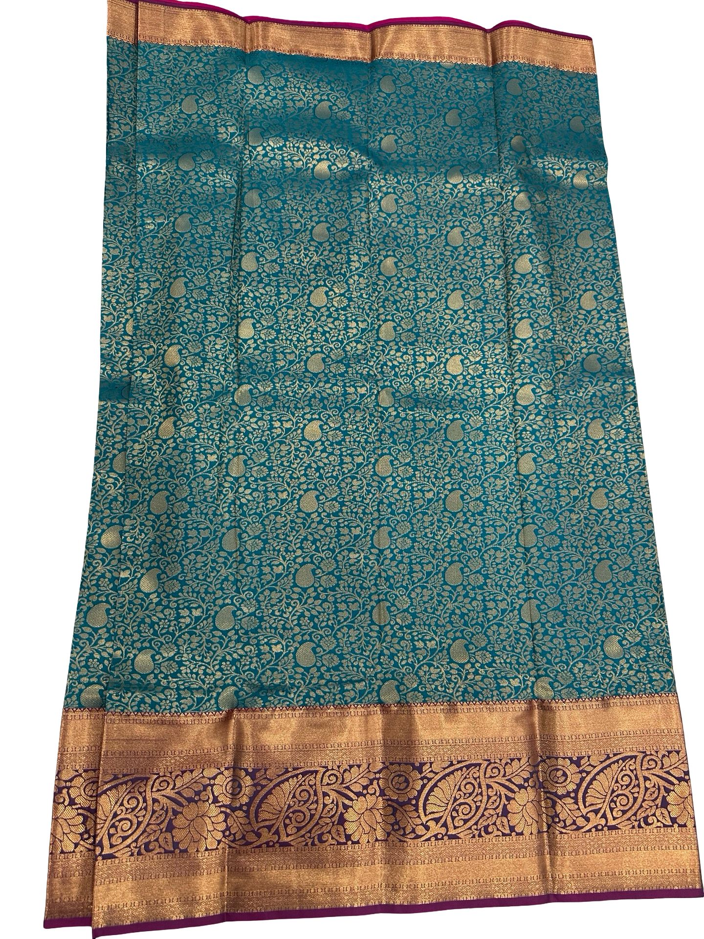 Pure Kanchipuram Silk Saree Peacock Green Pink Blouse Bridal Saree Traditional South Indian Wedding Silk Saree - Image 6