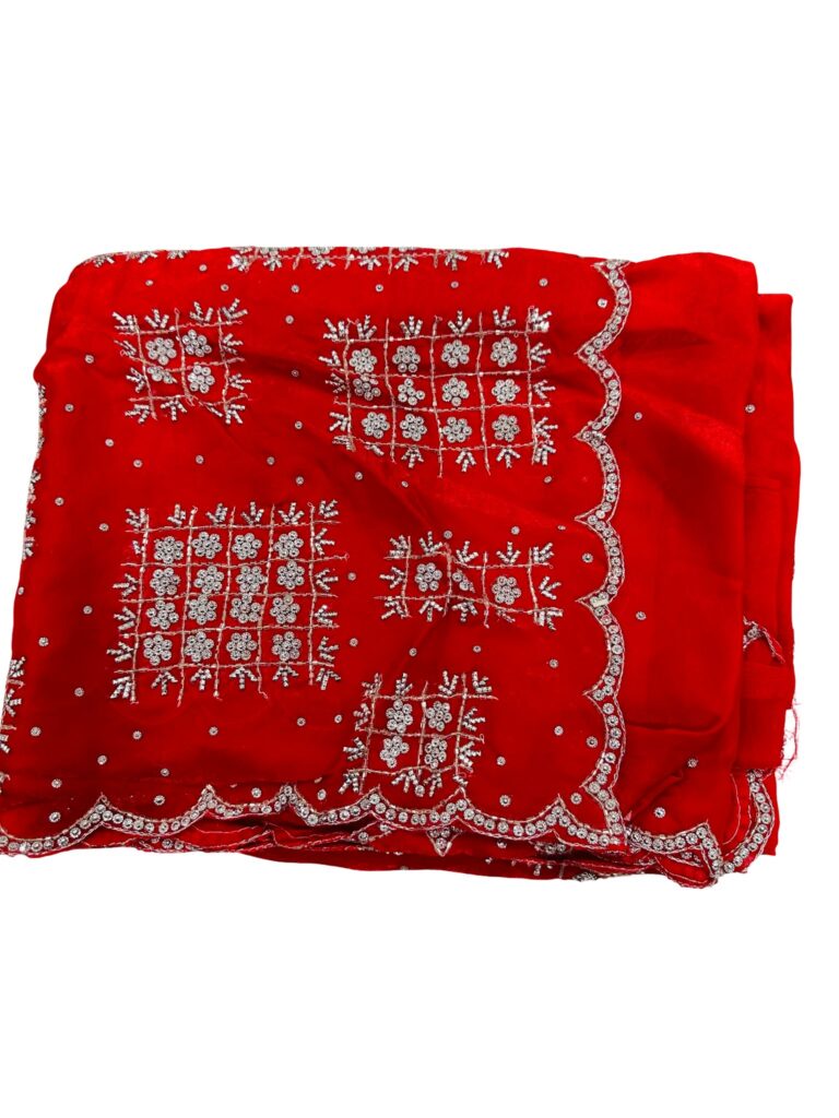 Red Premium Space Silk Saree with Silver Embroidery, Designer Party Wear Indian Saree, Wedding Festive Saree