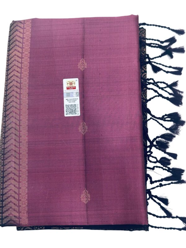 Pure Kanchipuram Silk Saree Onion Pink Coffee Brown Silk Mark Certified Traditional Bridal Saree Unstitched Blouse