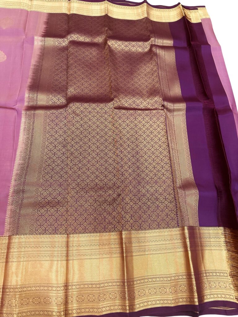 Pure Silk Kanjivaram Saree Onion Pink Silk Mark Certified Handloom Bridal Saree Gold Zari Border Rich Pallu Traditional Wear