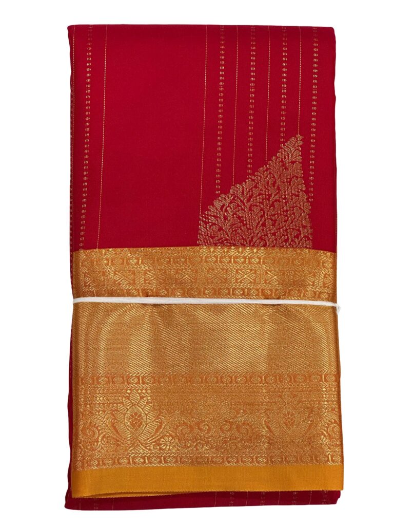 Premium Kanchipuram Silk Saree Red Gold Zari Traditional Wedding Saree South Indian Silk Saree Unstitched Blouse