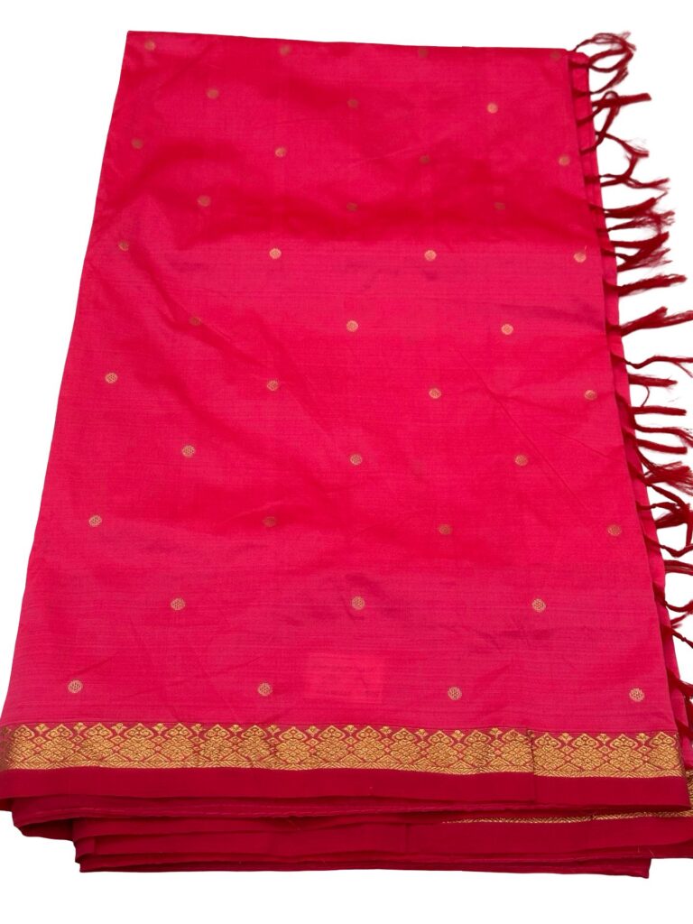 Premium Kanchipuram Silk Saree Pink Gold Zari Border Stitched Blouse Traditional Indian Wedding Saree With Falls