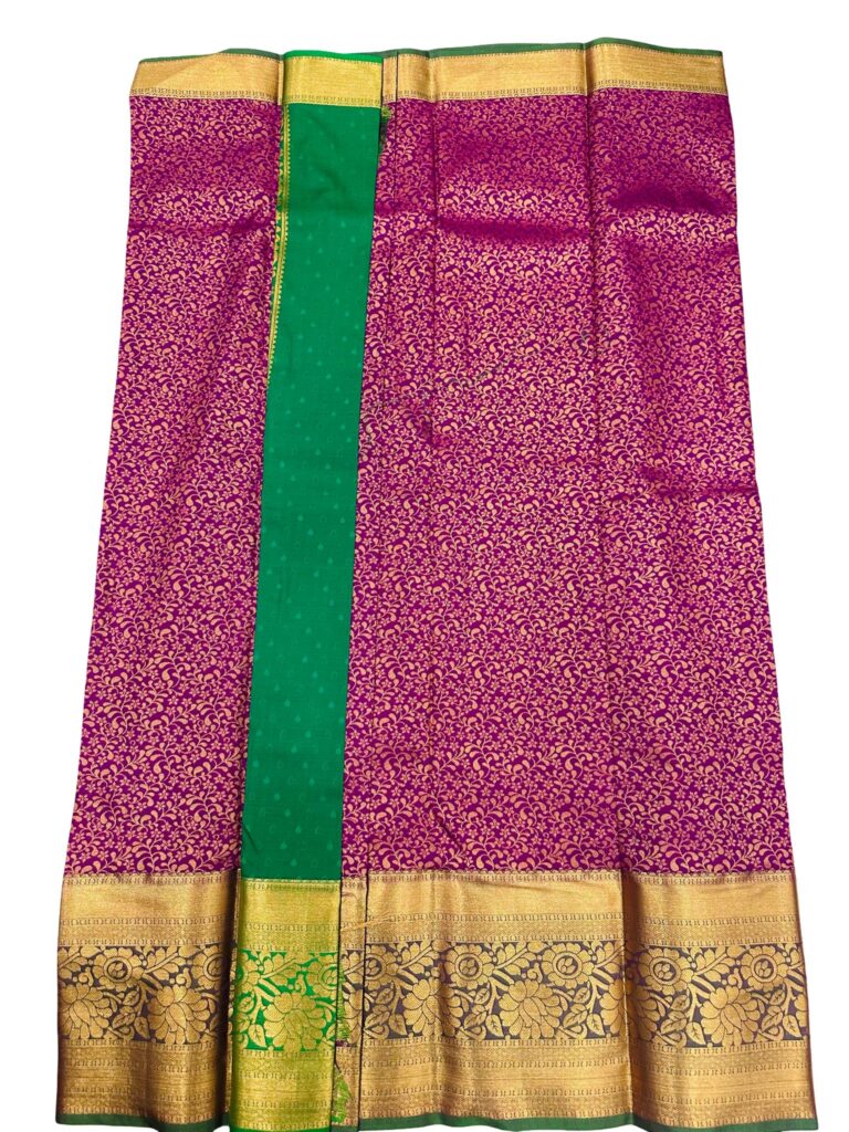 Pure Kanchipuram Silk Saree Deep Wine Green Bridal Saree Traditional South Indian Wedding Saree Zari Woven Pattu
