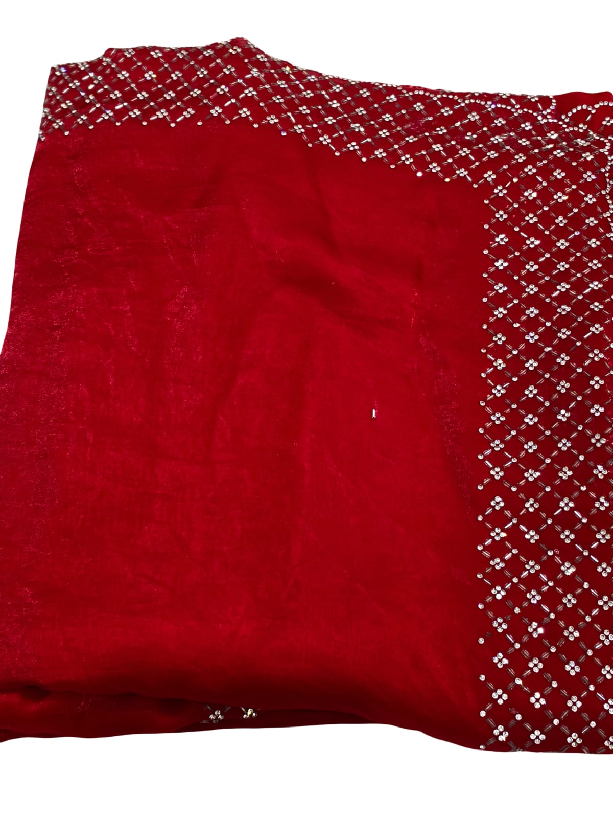 Fendy Designer Stone Silk Saree Women Indian Party Wedding Saree 6 Colors - Image 7