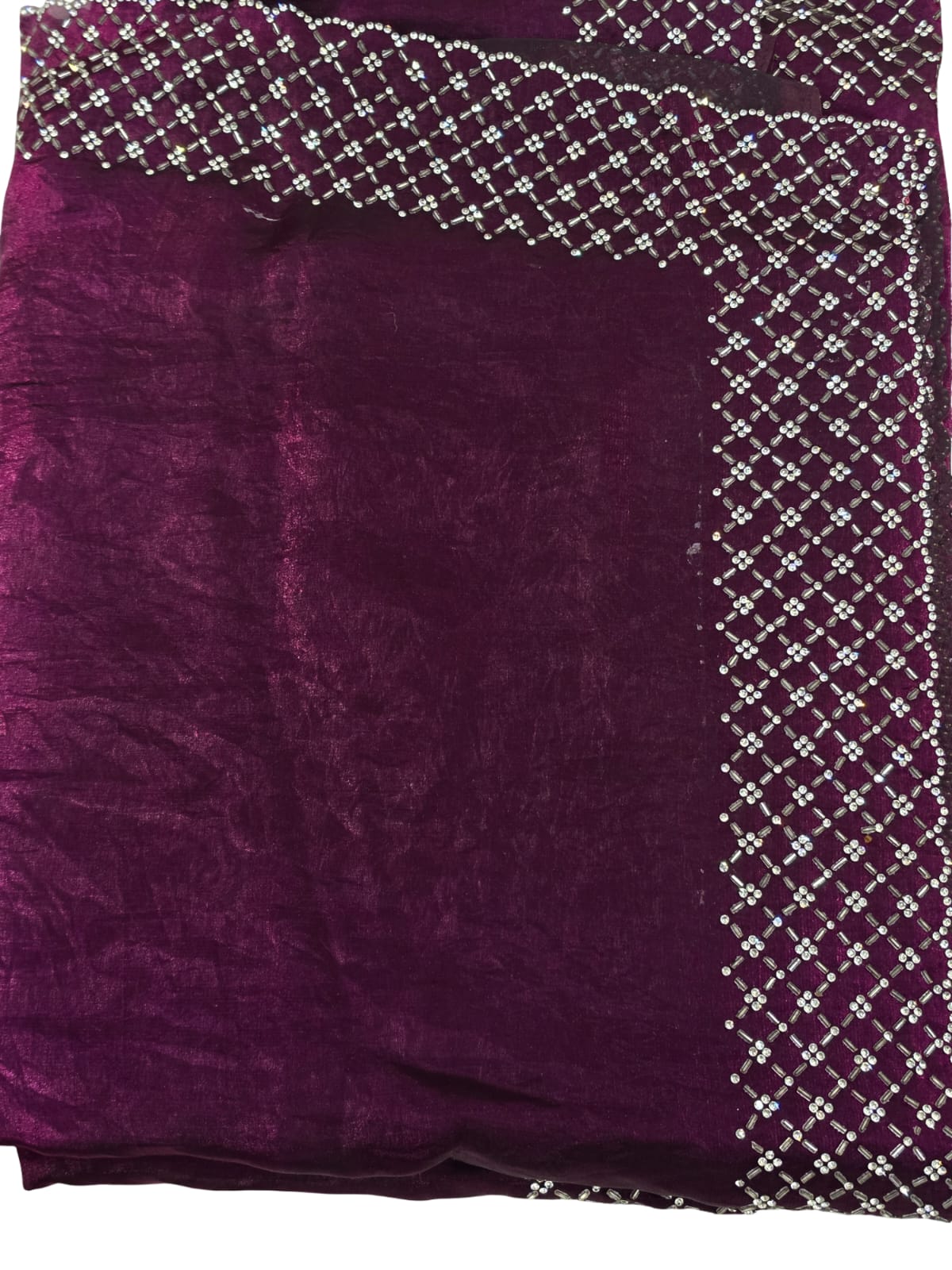 Fendy Designer Stone Silk Saree Women Indian Party Wedding Saree 6 Colors - Image 11