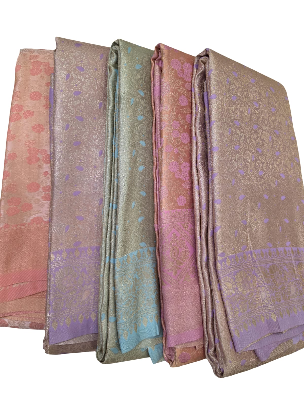 Soft Silk Saree with Floral Zari Design and Blouse – 4 Colours - Image 13