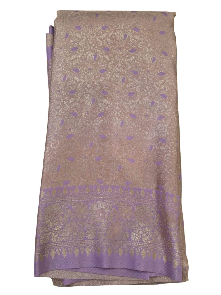 Soft Silk Saree with Floral Zari Design and Blouse – 4 Colours