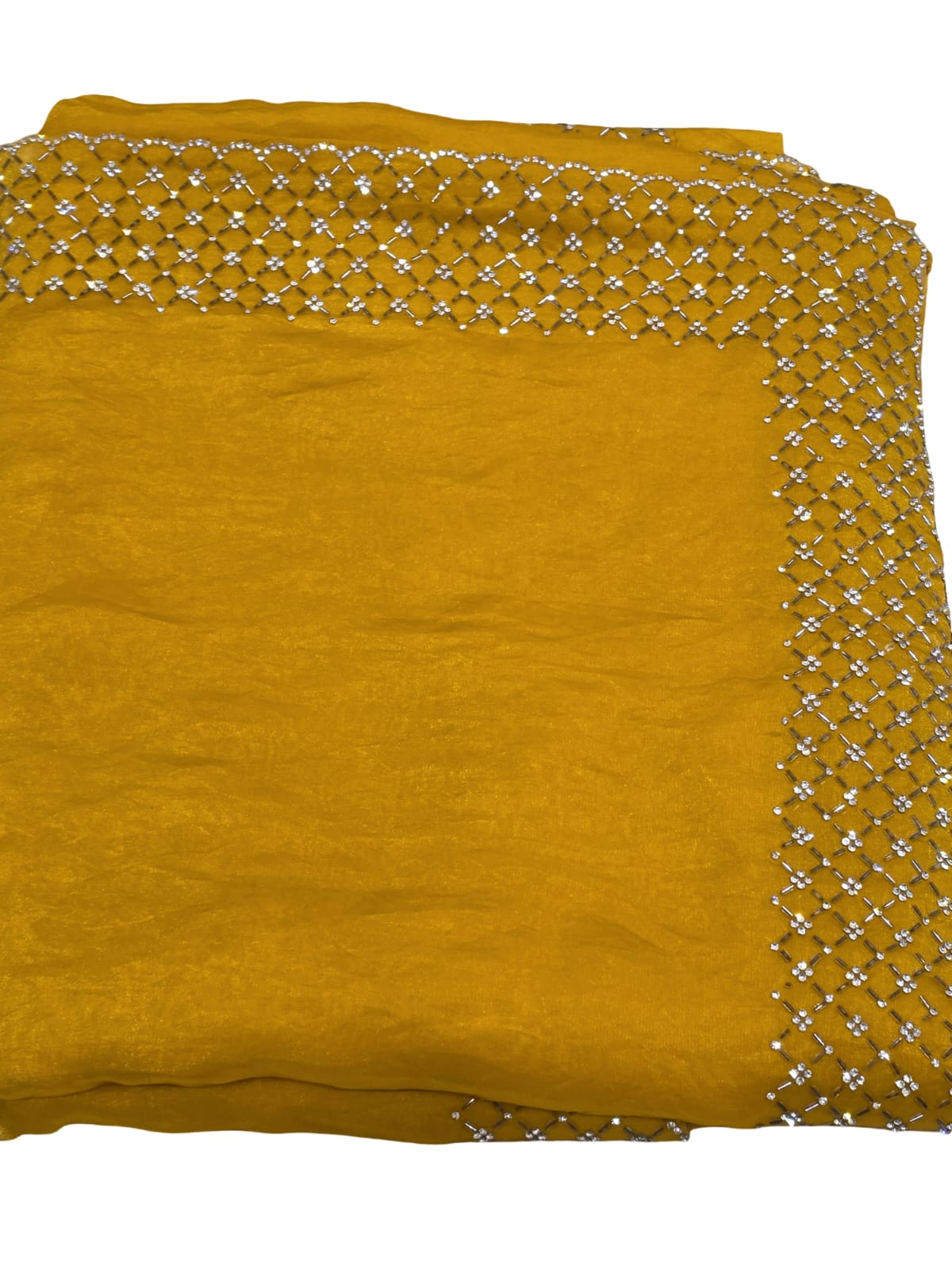 Fendy Designer Stone Silk Saree Women Indian Party Wedding Saree 6 Colors - Image 12