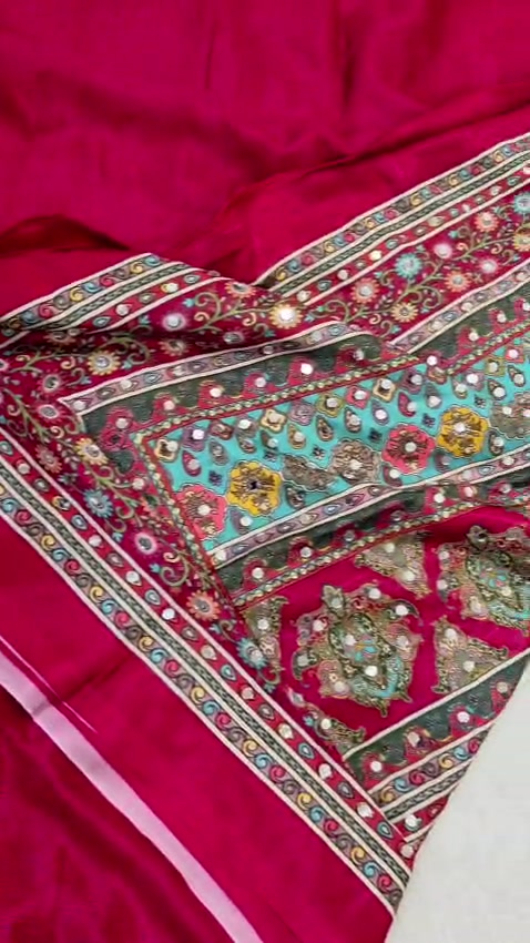 Multicolor Masakali Mirror Saree Indian Party Wear 4 Color Options - Image 5