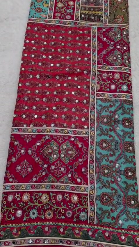 Multicolor Masakali Mirror Saree Indian Party Wear 4 Color Options - Image 4