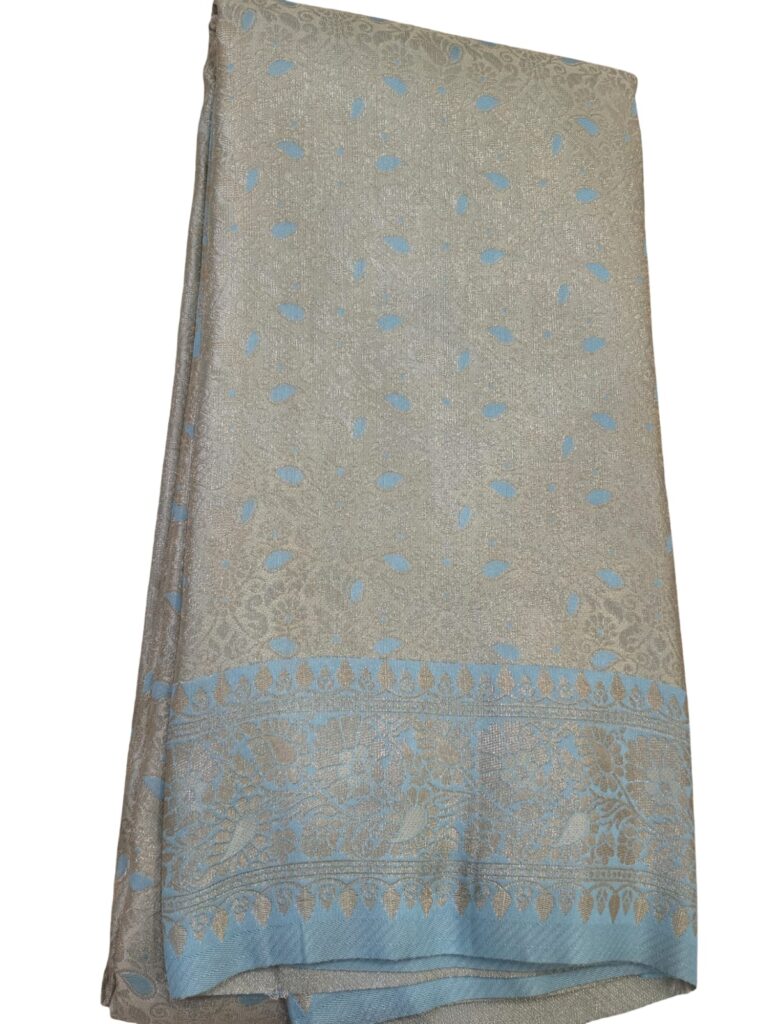 Soft Silk Saree with Floral Zari Design and Blouse – 4 Colours