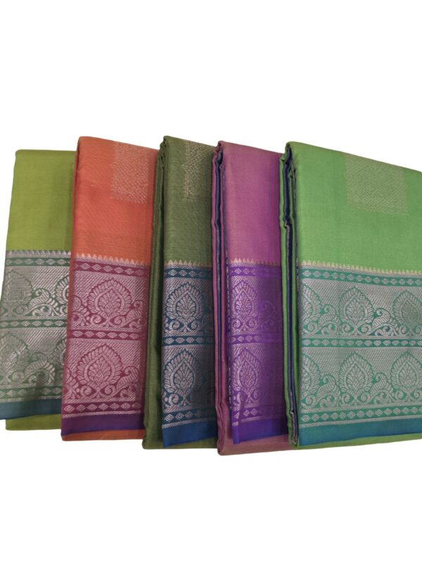 Tussar Silk Saree with Zari Woven Border Traditional Indian Ethnic Party Wear - Image 2