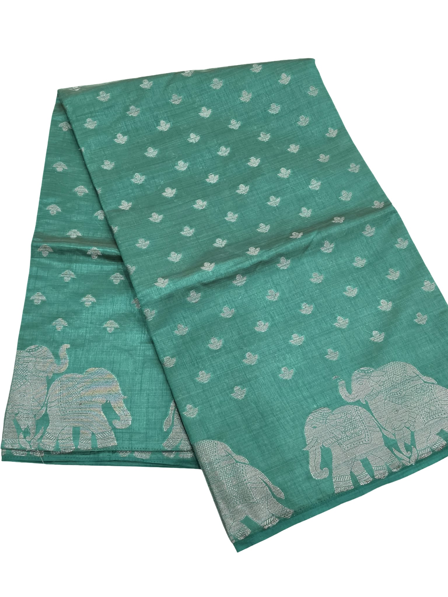 Line Tissue Silk Saree Elephant Zari Border Designer Indian Party Wear 8 Colors - Image 2