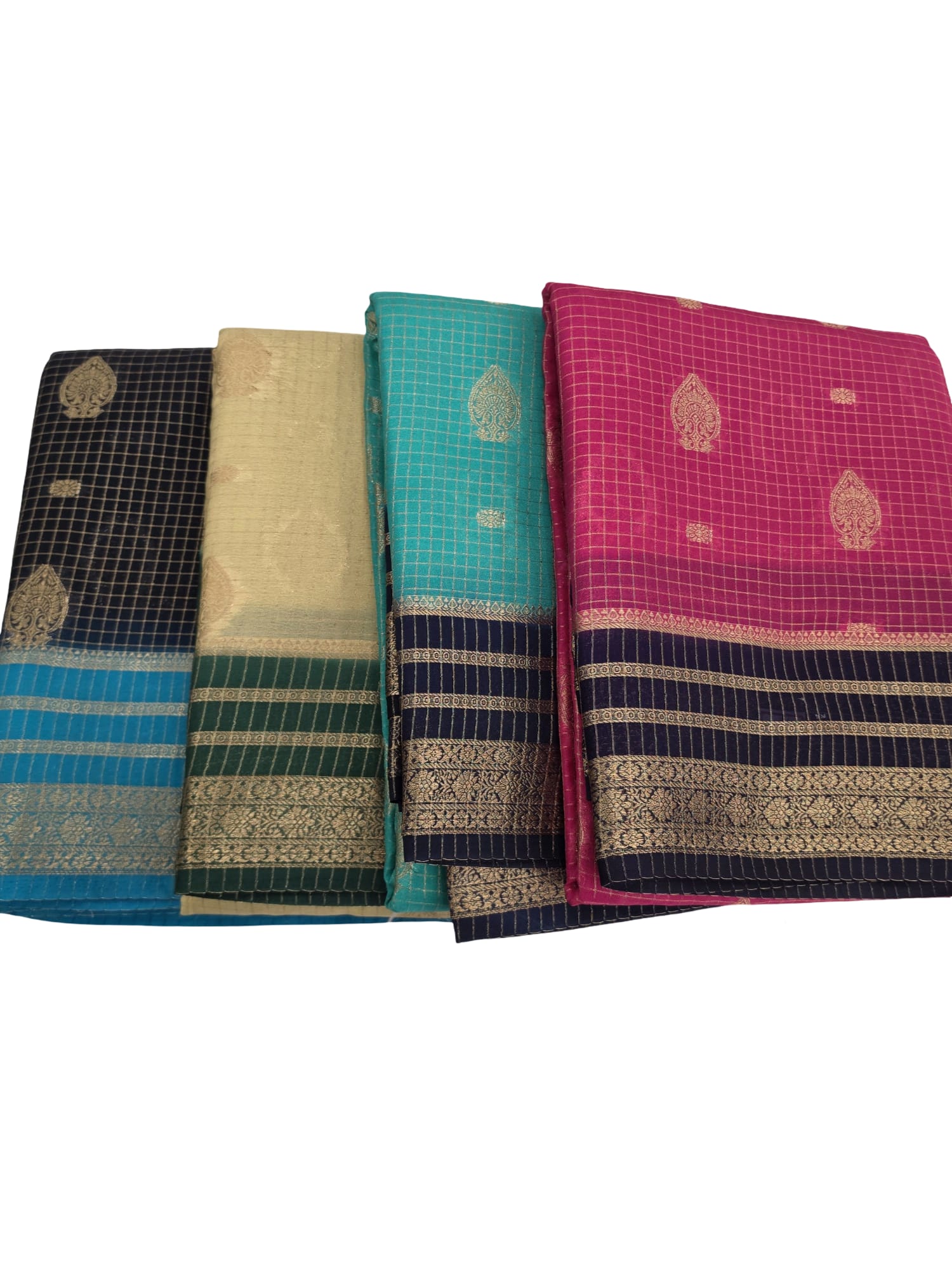 Semi Mysore Silk Saree with Zari Border Traditional Indian Ethnic Wear - Image 2