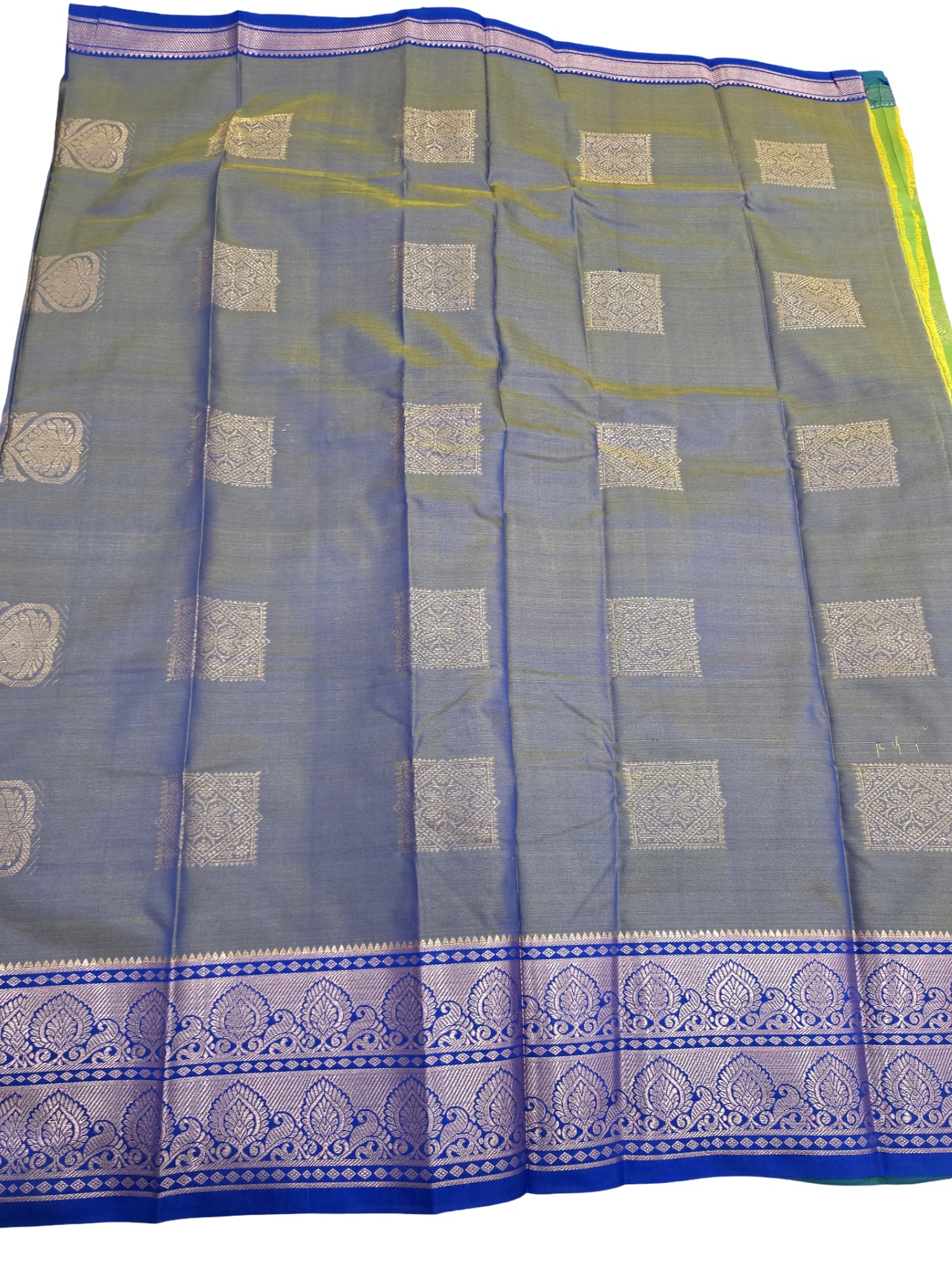 Tussar Silk Saree with Zari Woven Border Traditional Indian Ethnic Party Wear - Image 4