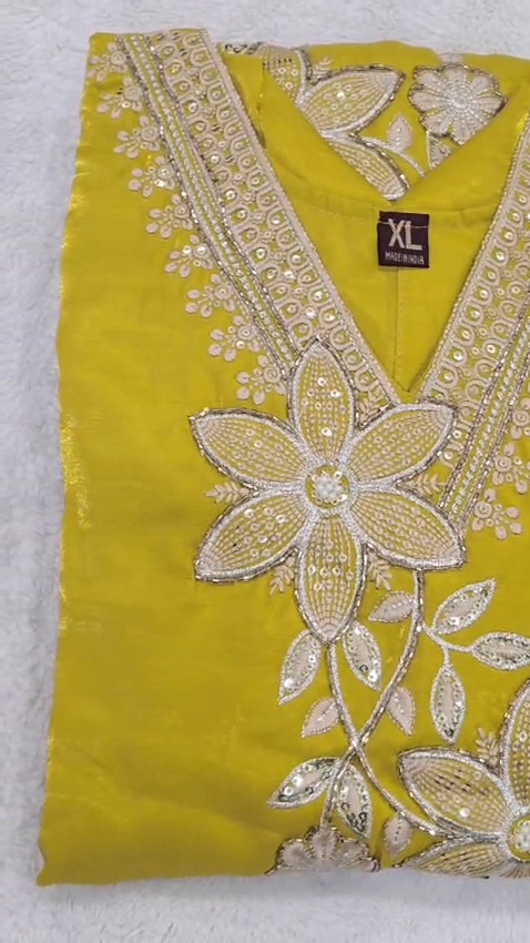 Women 3 Piece Salwar Suit Indian Ethnic Kurta Pant Dupatta Set - Image 4