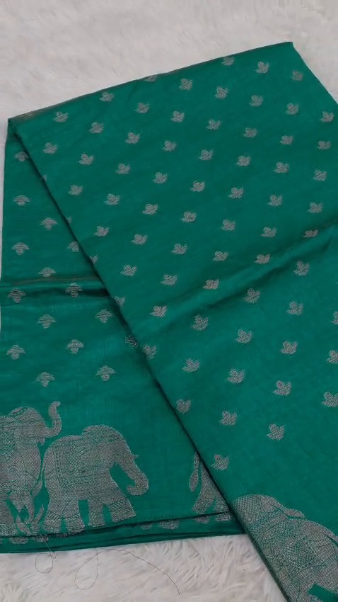 Line Tissue Silk Saree Elephant Zari Border Designer Indian Party Wear 8 Colors - Image 8