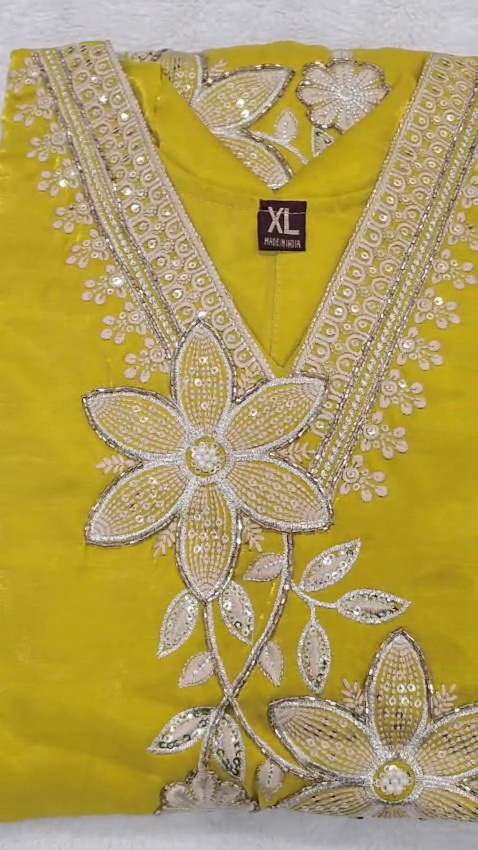 Women 3 Piece Salwar Suit Indian Ethnic Kurta Pant Dupatta Set - Image 7