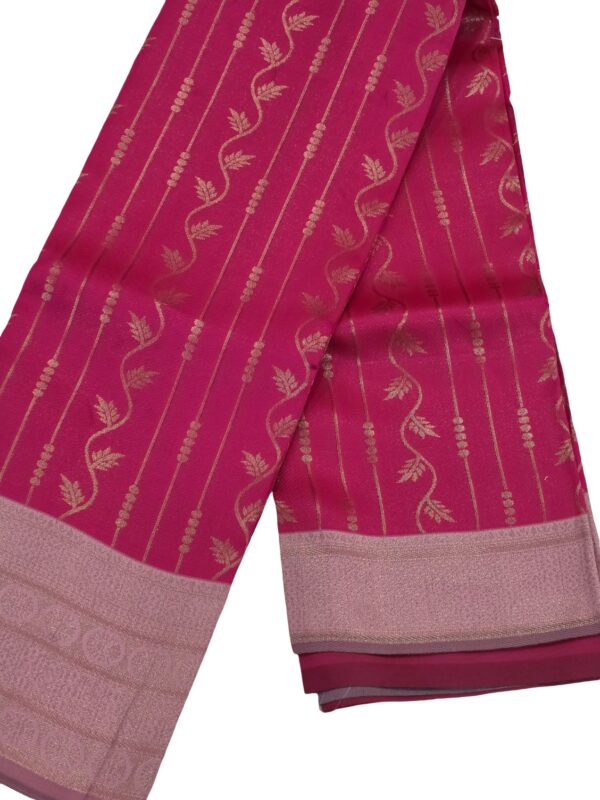 Women's Soft Silk Saree with Zari Floral Design & Rich Pallu Indian Ethnic Wear - Image 2